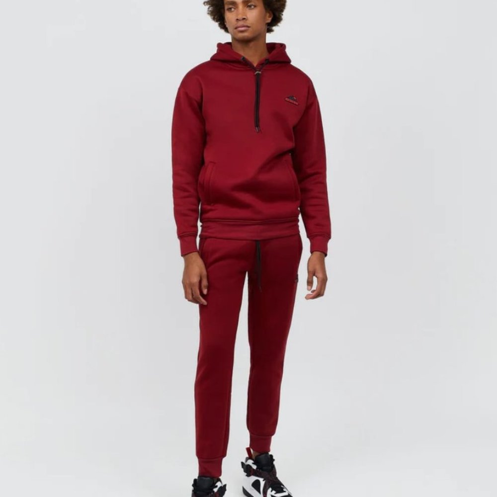 Reason Wooster Core Collection Jogger Set Tracksuit 2 Piece Burgundy Mens MEDIUM